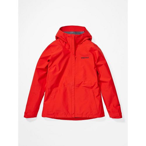 Marmot Rain Jacket Red NZ - Minimalist Jackets Womens NZ8072956